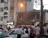 تصاویر جدید از انفجار و آتش‌سوزی در رشت (ویدئو)